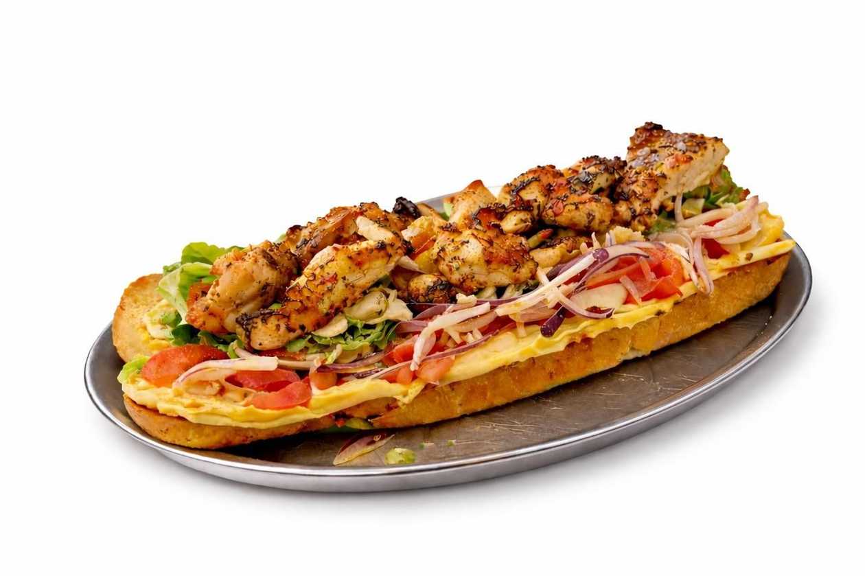 Kebab MARE de pui & maioneza curry