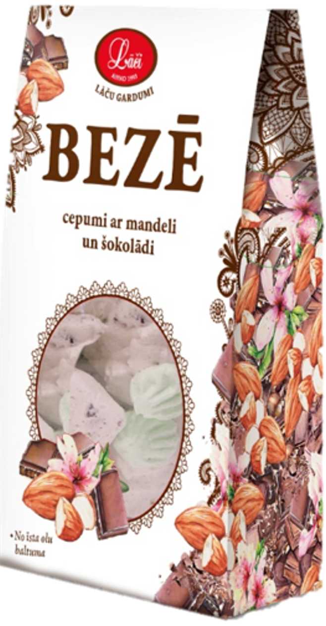 Bezē cepumi ar mandeli un šokolādi, 130g