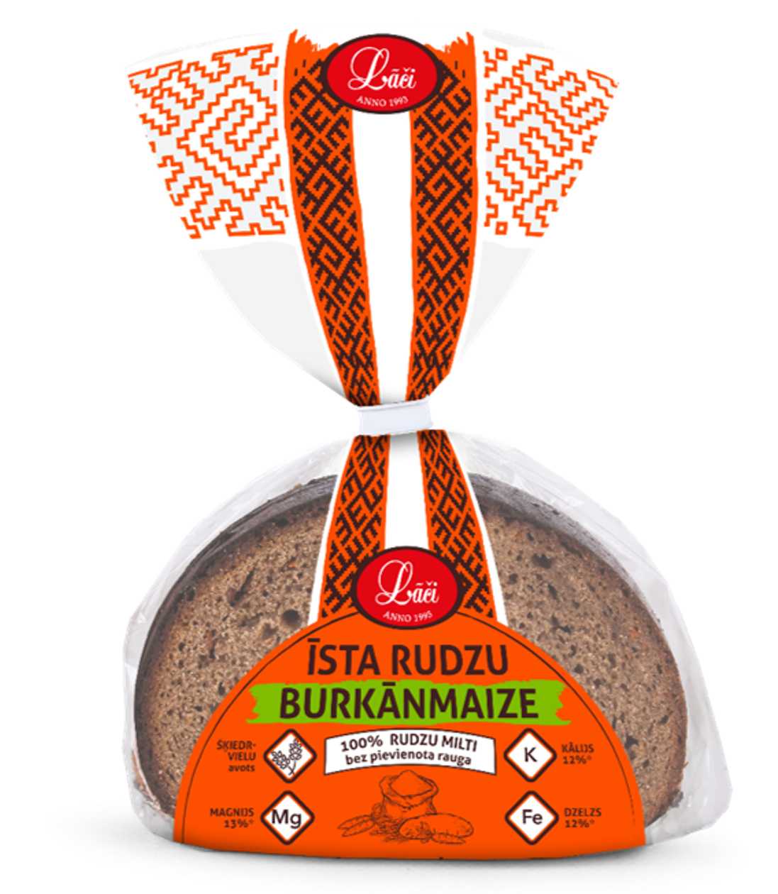 Īsta rudzu burkānmaize, 310g