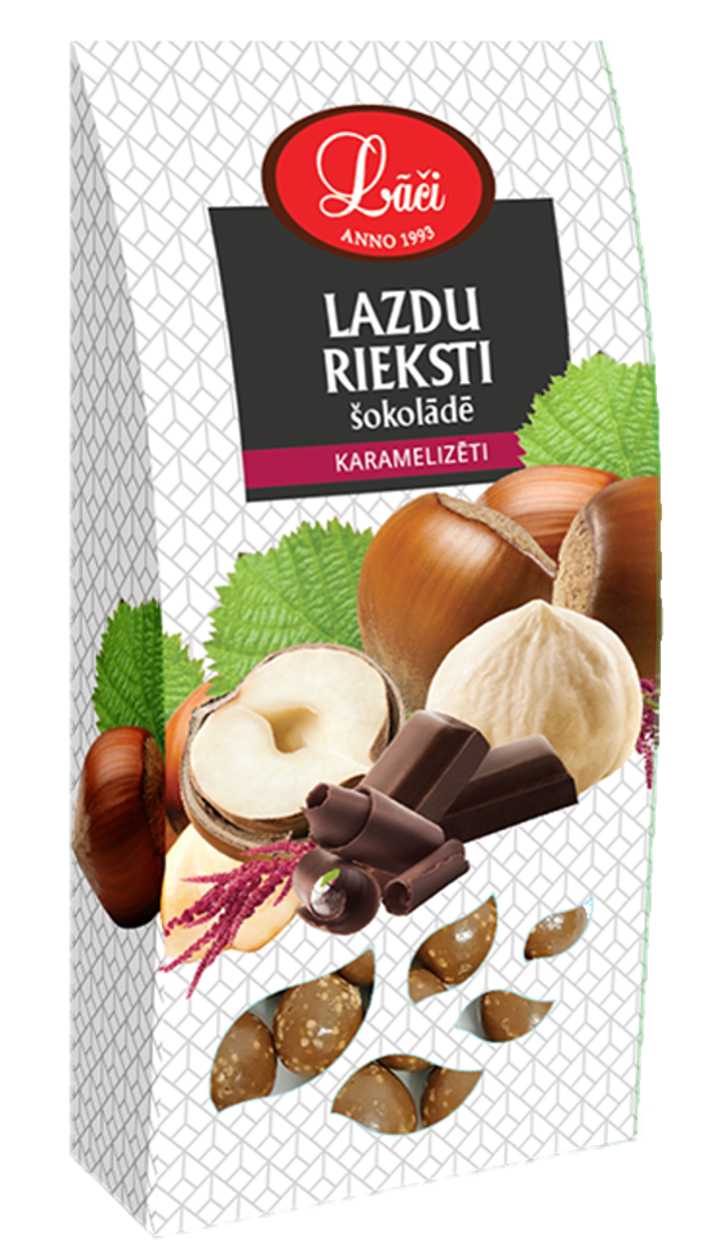 Lazdu rieksti šokolādē karamelizēti, 115g