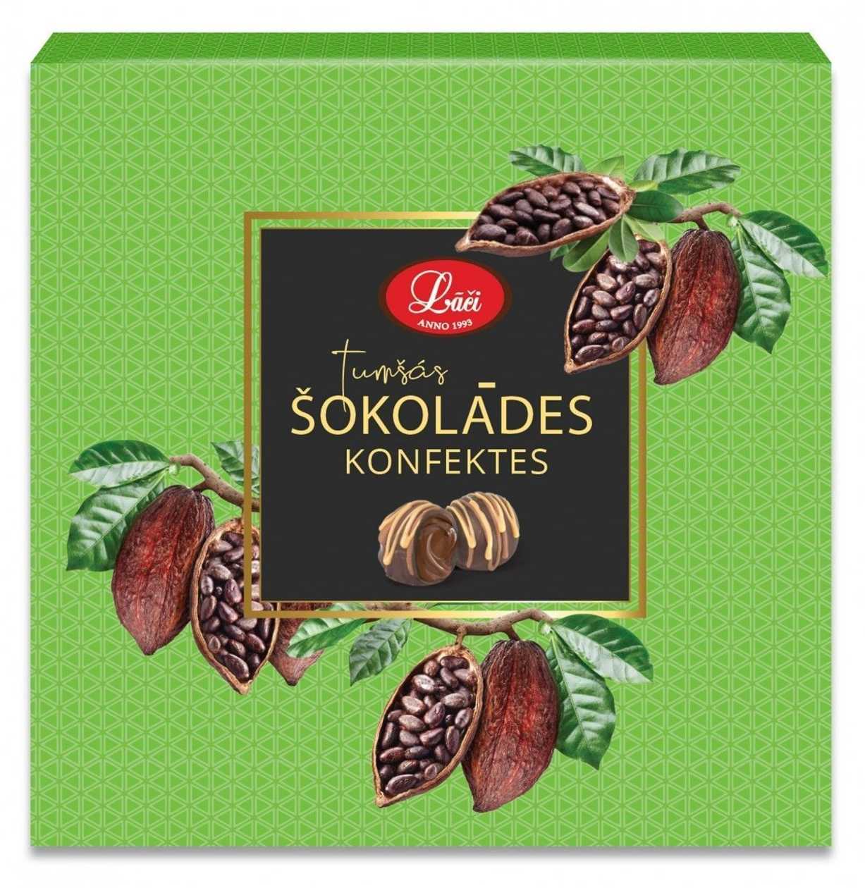 Tumšās šokolādes konfektes, 90g