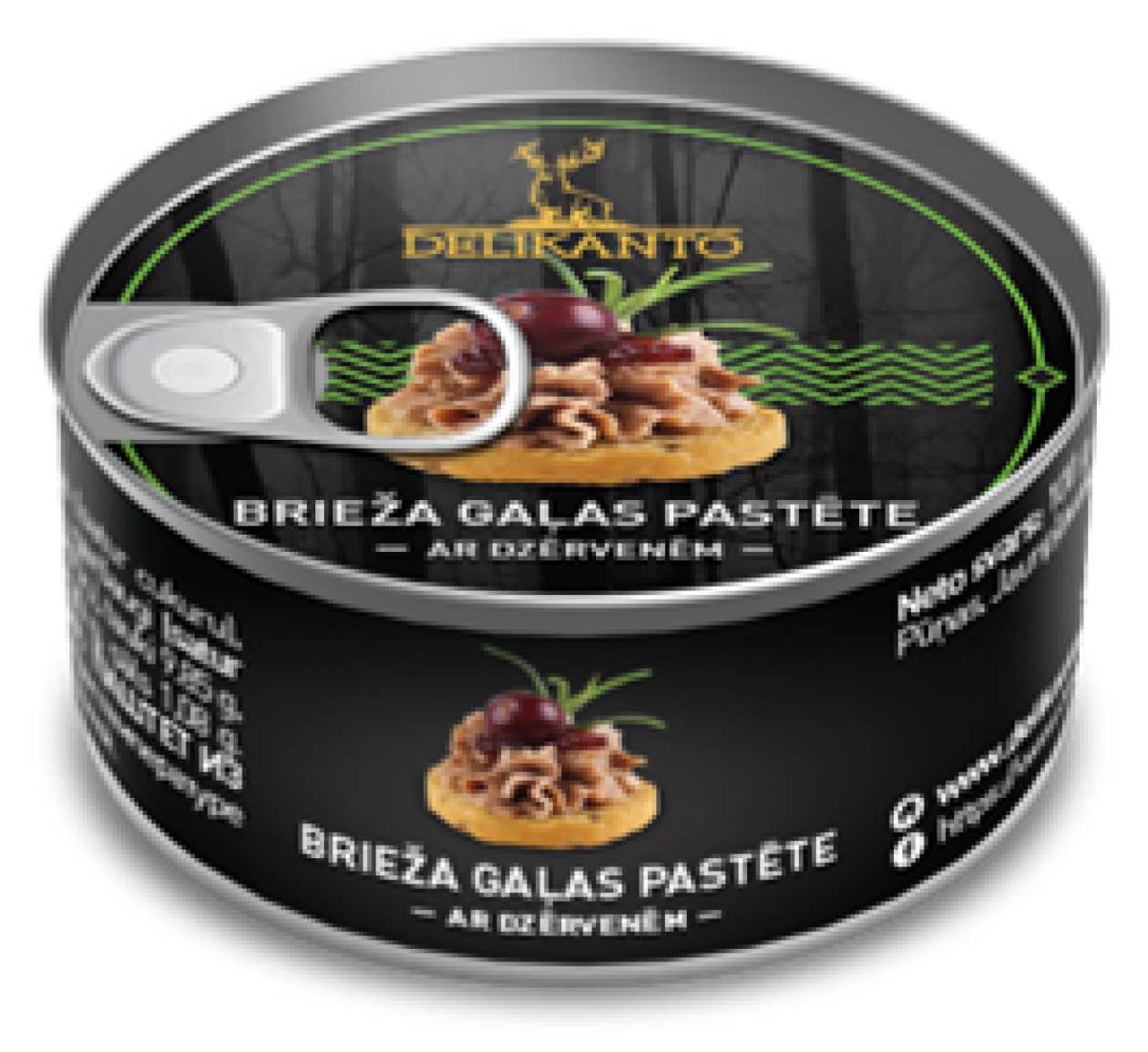 Brieža gaļas pastēte ar dzērvenēm, 100g