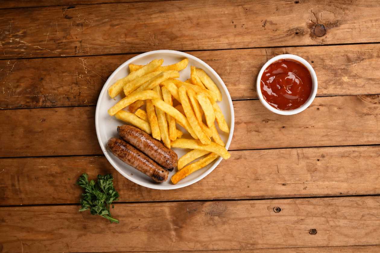 Two Sausage & Chips