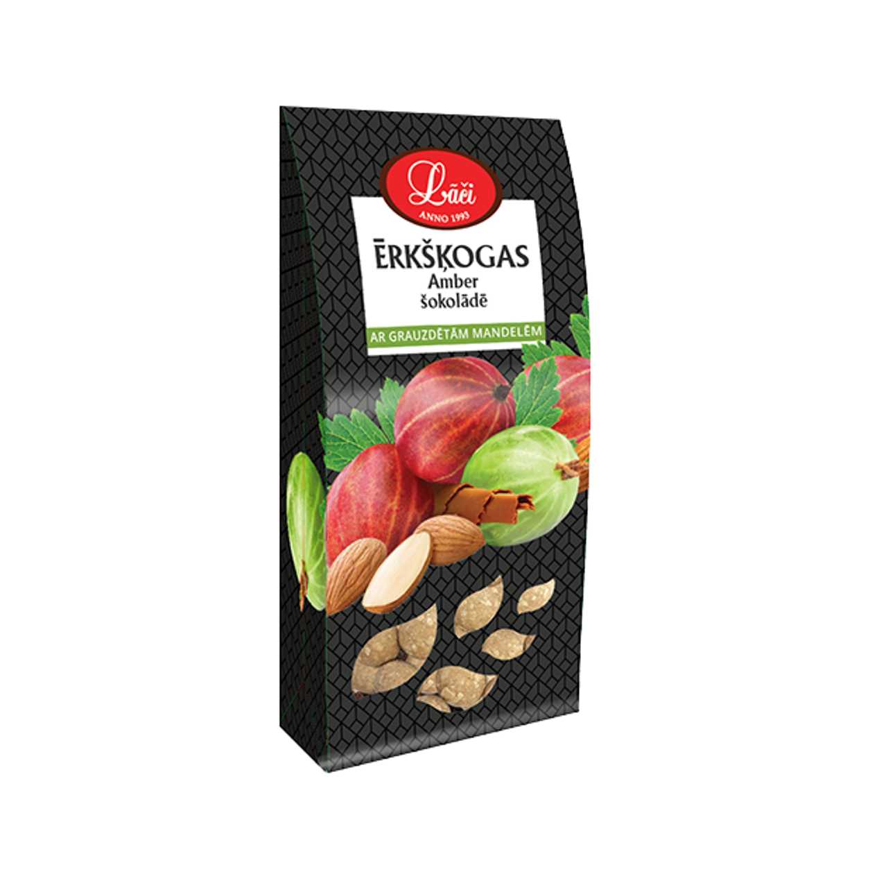 Ērkšķogas Amber šokolādē ar grauzdētām mandelēm, 100g