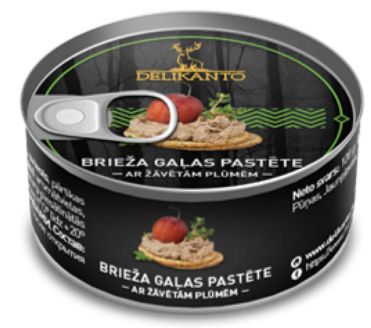 Brieža gaļas pastēte ar žāvētām plūmēm, 100g