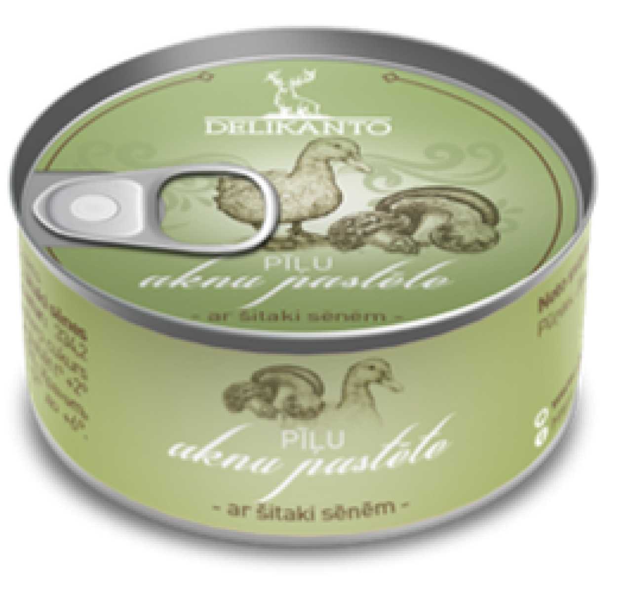 Pīļu aknu pastēte ar šitaki sēnēm, 100g