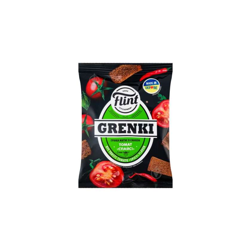 Grzanki flint żytnio - pszenne o smaku tomato spicy 70g