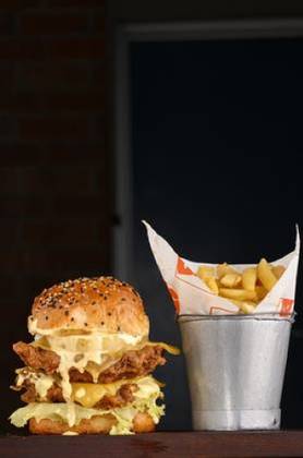 Chicken, Cheese & Pine Square