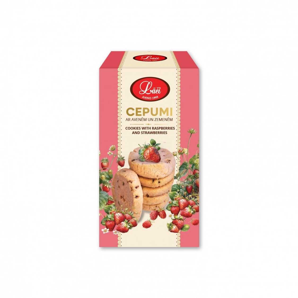 Cepumi ar zemenēm un avenēm, 160g