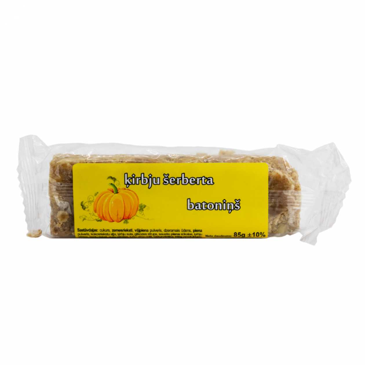 Ķirbju šerberta batoniņš, 85g