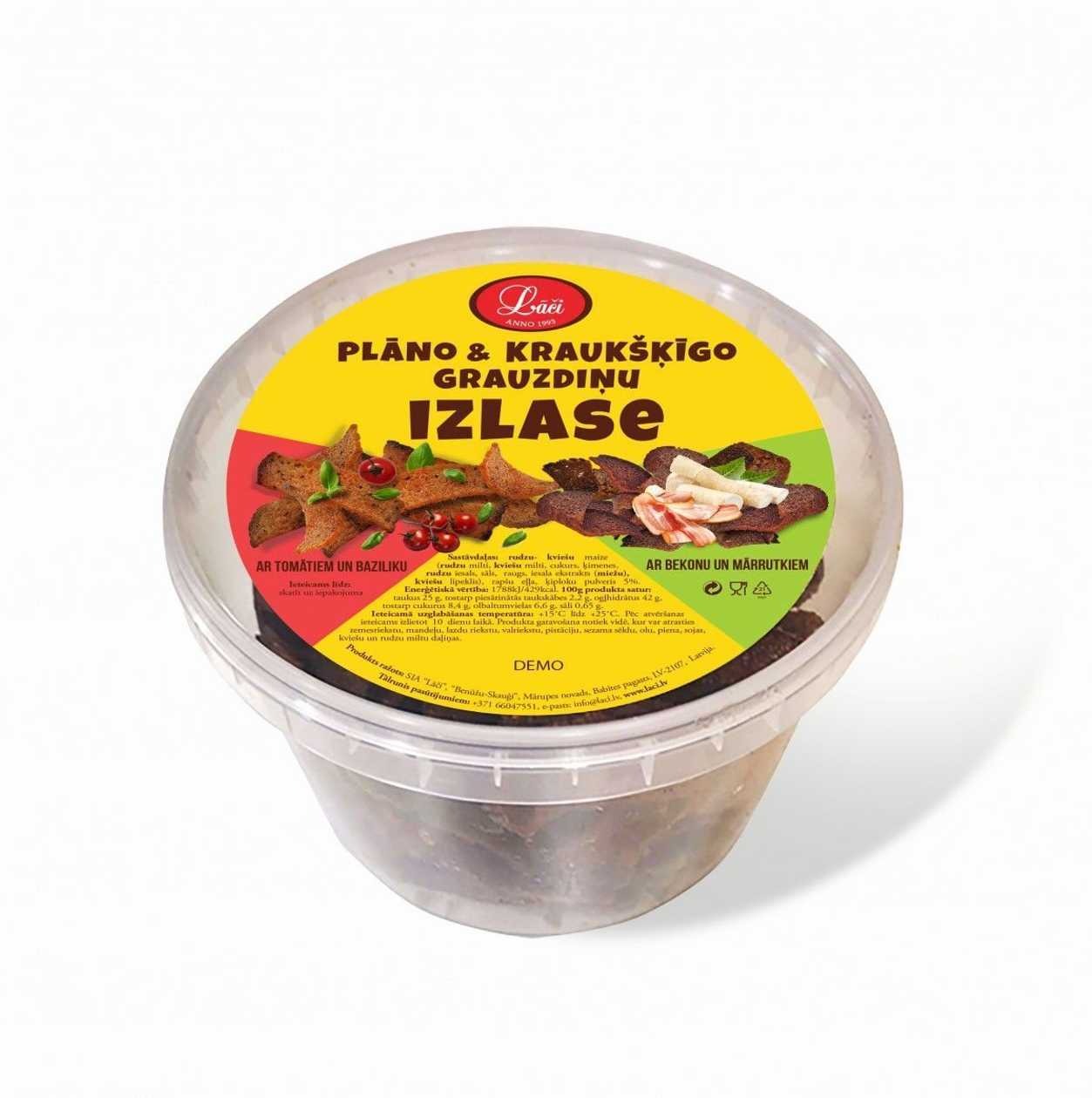 Plāno & kraukšķīgo grauzdiņu izlase, 350g
