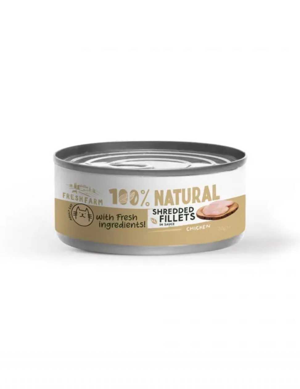 Fresh Farm Shredded Fillets Cat Food with Chicken 70g