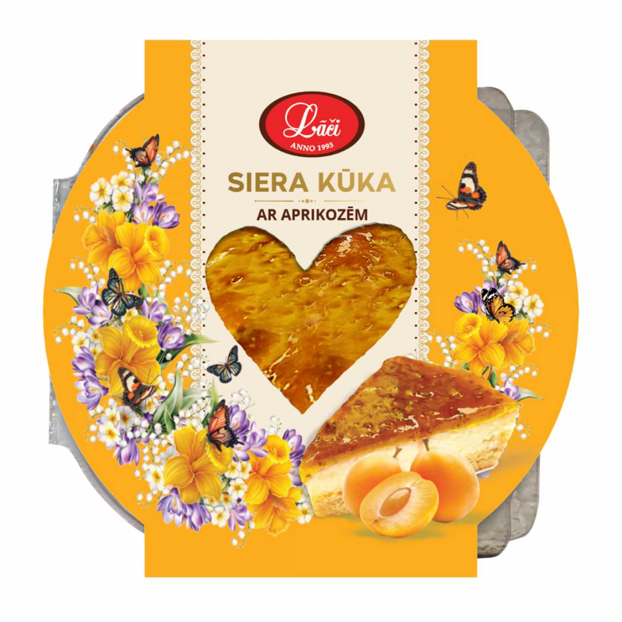 Aprikožu siera kūka, 600g