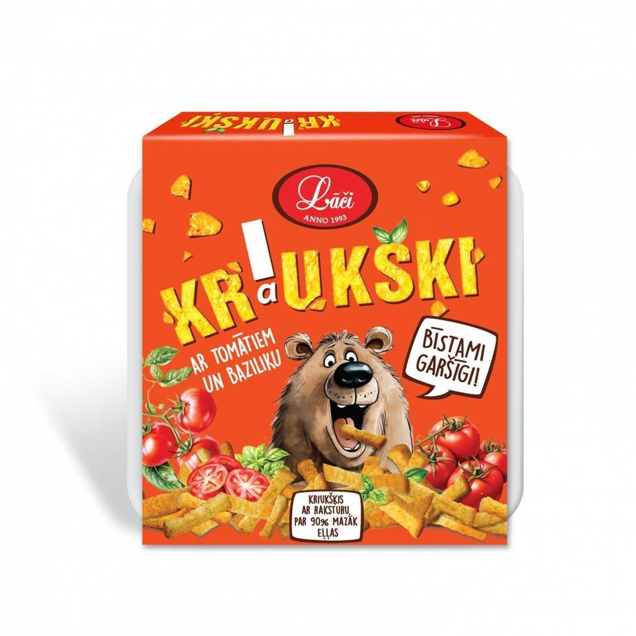 KRIUKŠĶI ar tomātiem un baziliku, 50g