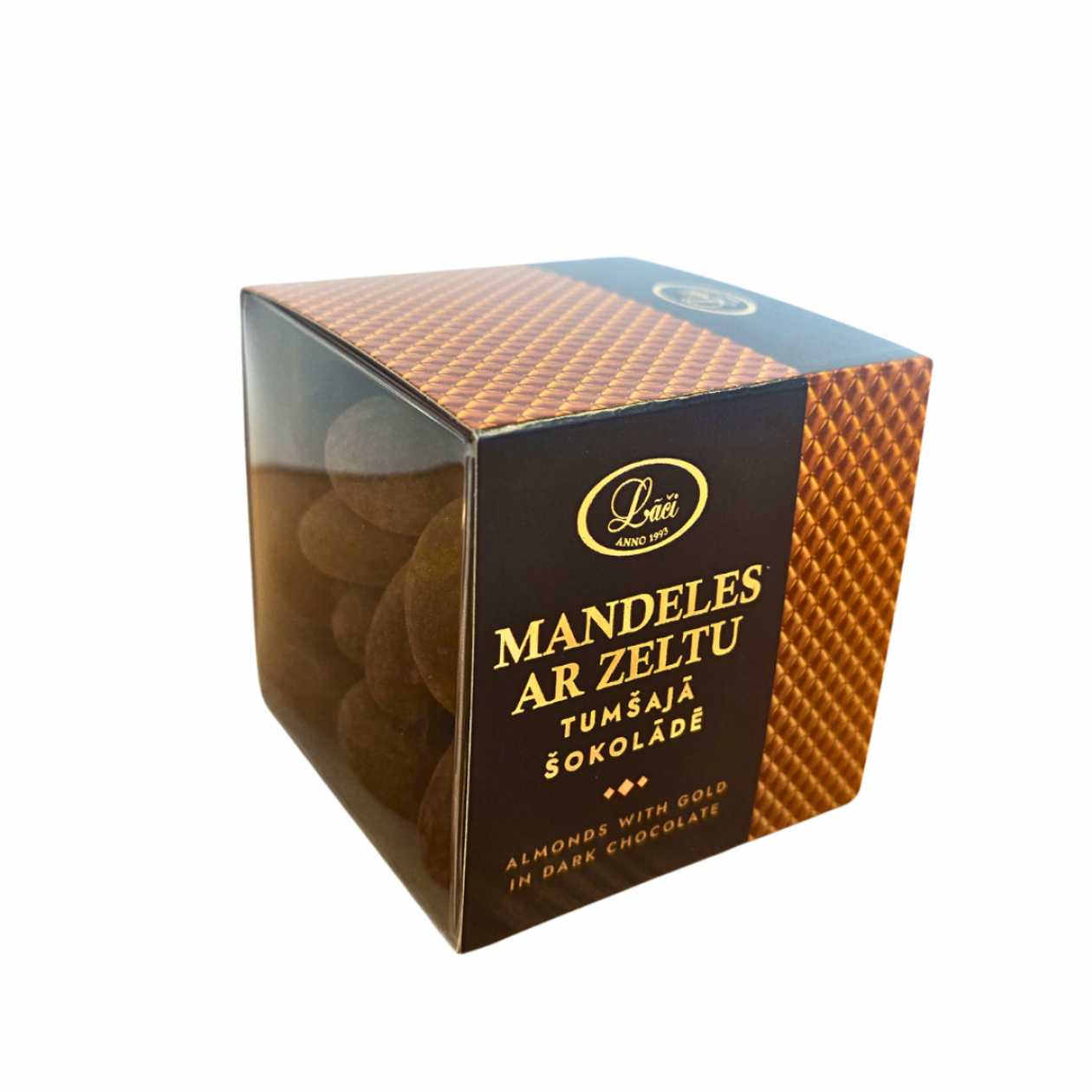 Mandeles ar zeltu tumšajā šokolādē, 140g
