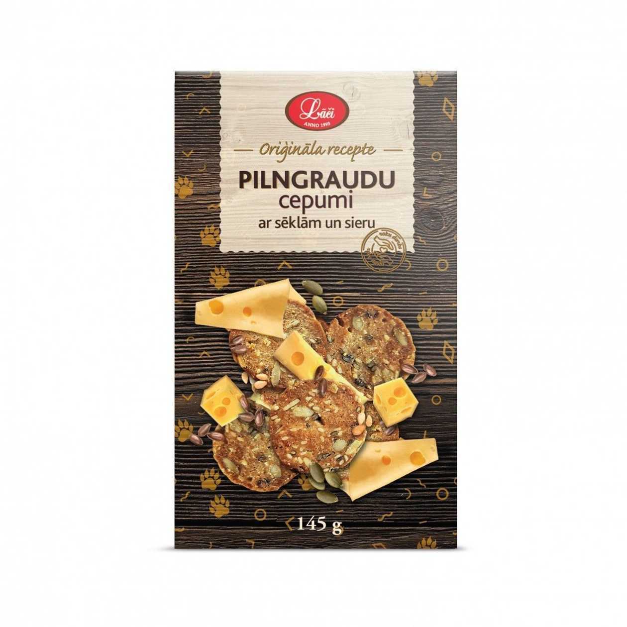 Pilngraudu cepumi ar sēklām un sieru, 145g