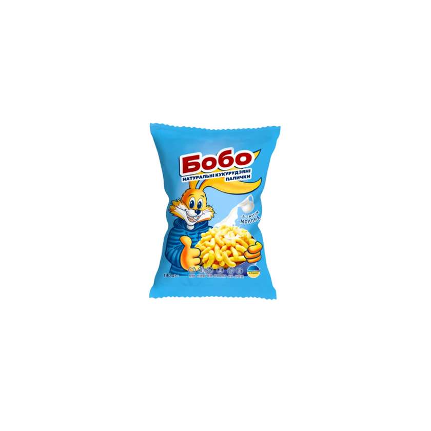 Chrupki bobo kukurydziane słodkie o smaku mleka 140g