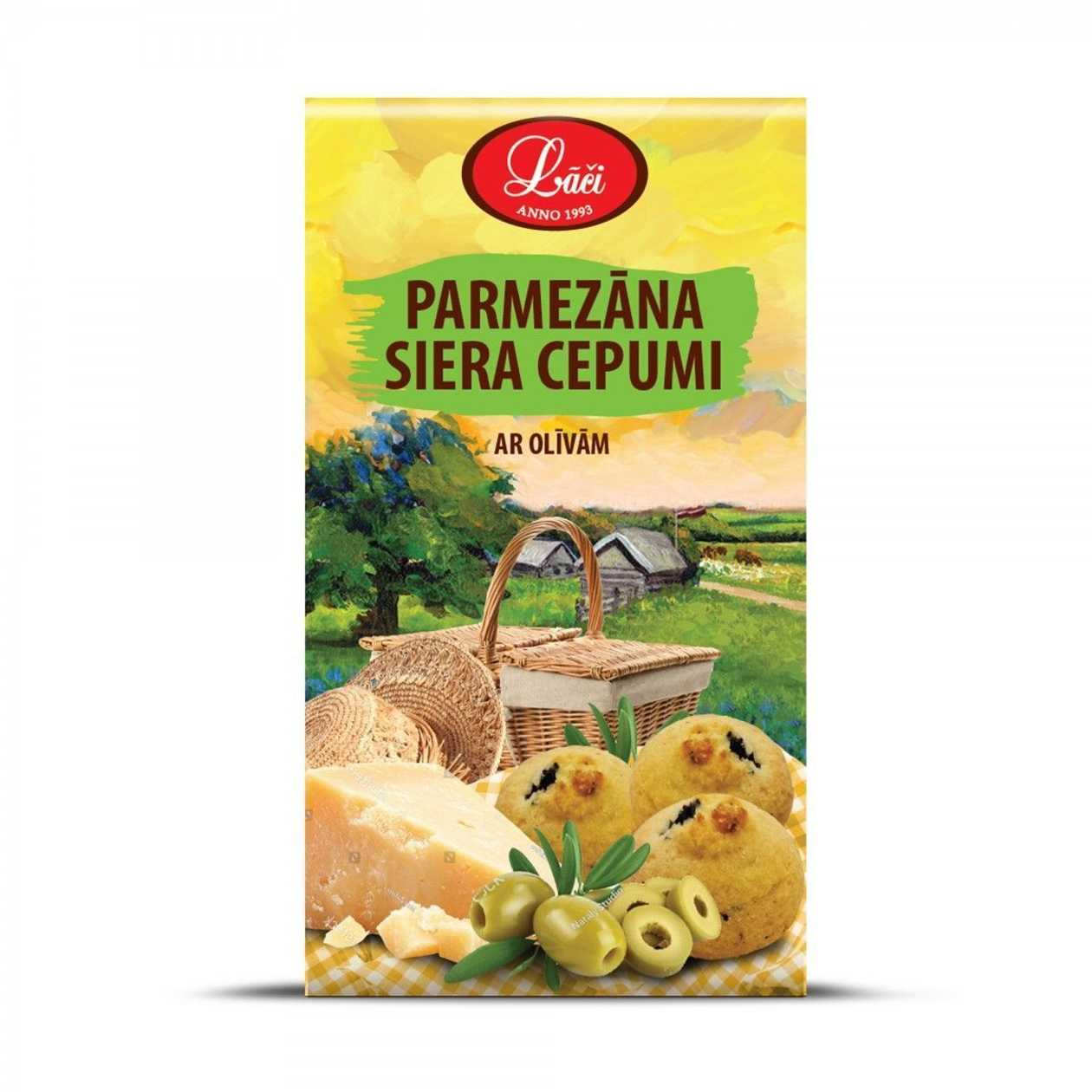 Parmezāna siera cepumi ar olīvām, 100g