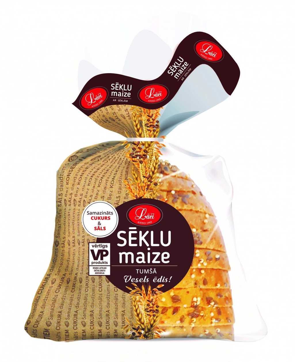 Tumšā sēklu maize ''Vesels ēdis'', 190g