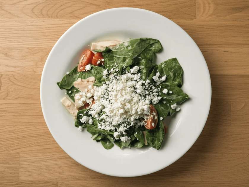 Salad with Chicken and Young Bryndza