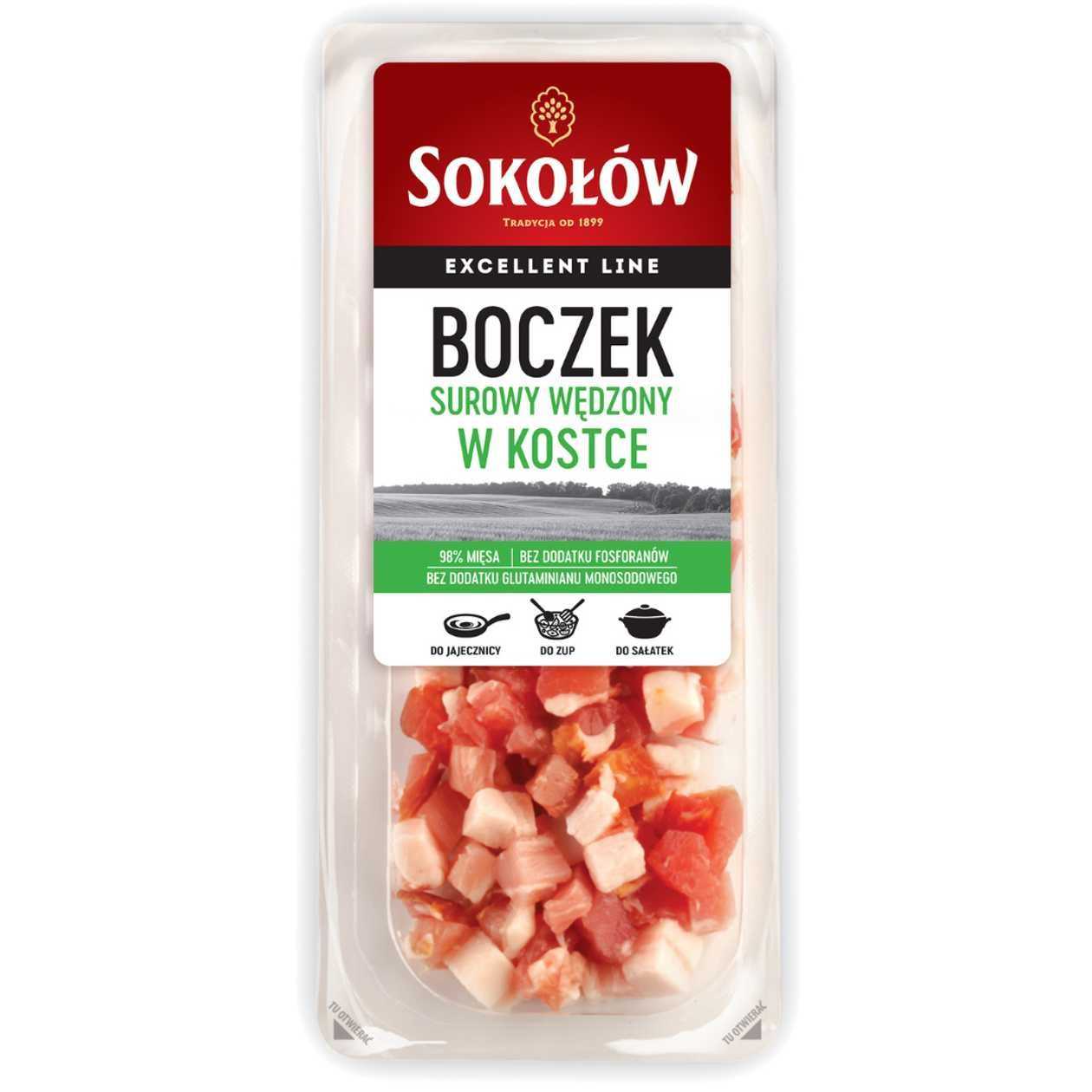 BOCZEK SUROWY WĘDZONY W KOSTCE SOKOŁÓW 75G