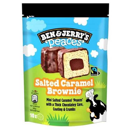 Ledai B&J Salted Caramel Brownie Peaces, 150 g 1 vnt