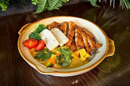 28. Rice Casserole With Breaded Chicken And Curry