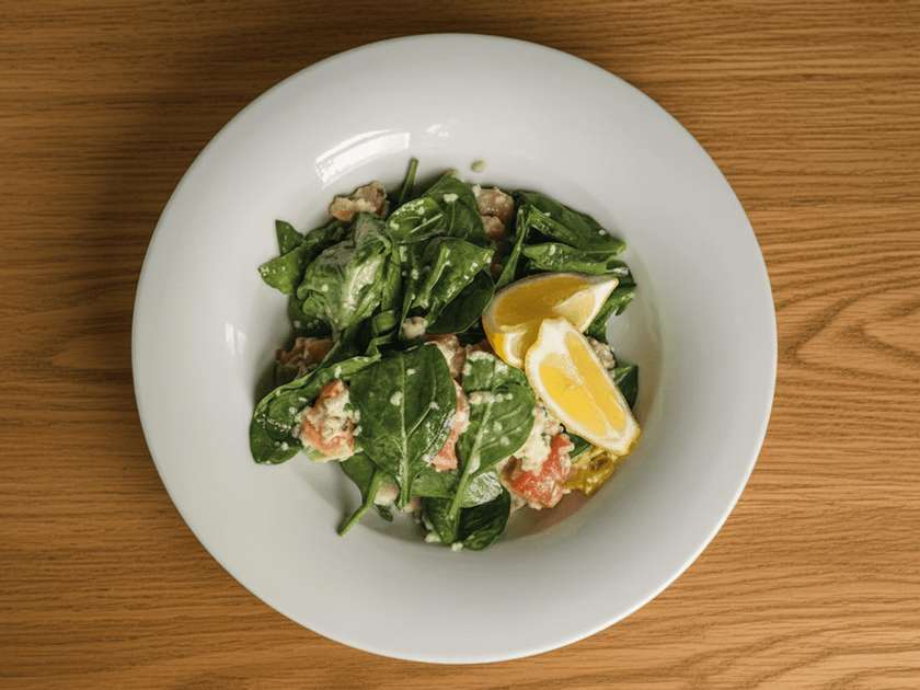 Salad with marinated trout, grapefruit and lemon vinaigrette