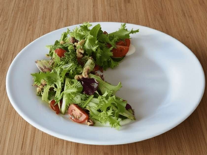 Vegetable Salad with Cheese Cream