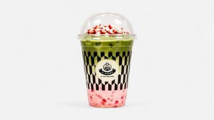 Iced Strawberry & Coconut Matcha
