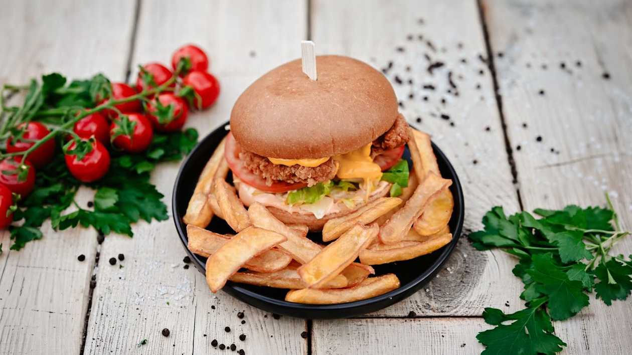 Crispy Burger + Beer of Choice