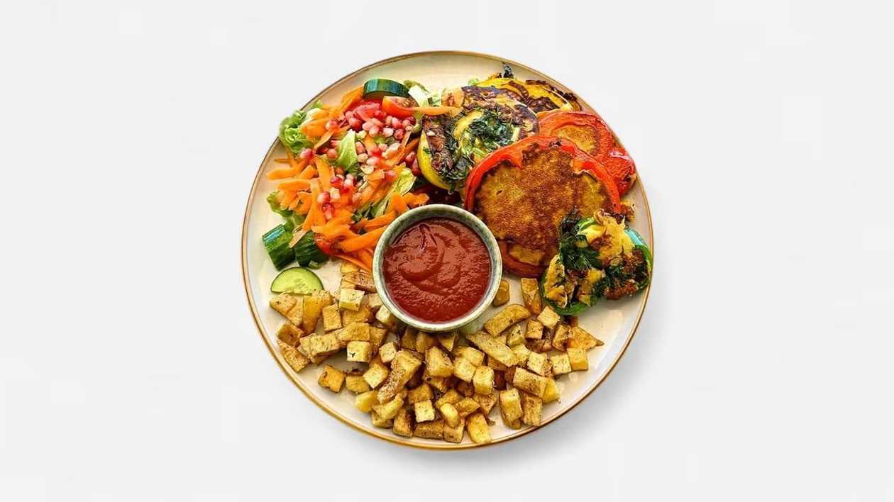 Chickpea omelette bites