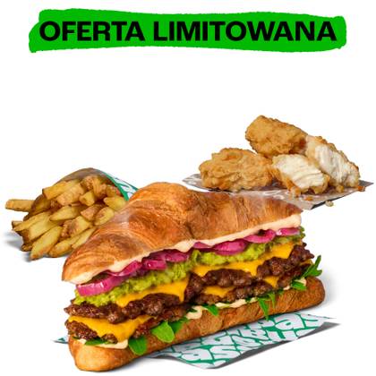 PODWÓJNY KROSANT AWOKADO ZESTAW POWIĘKSZONY