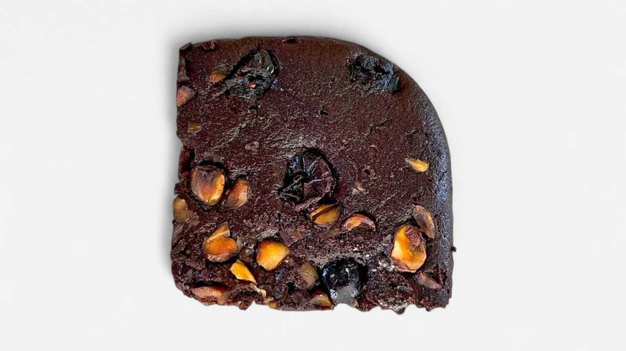 Homemade brownie with nuts