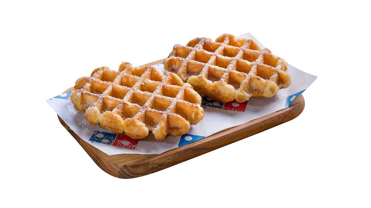 Gofry belgijskie z cukrem pudrem
