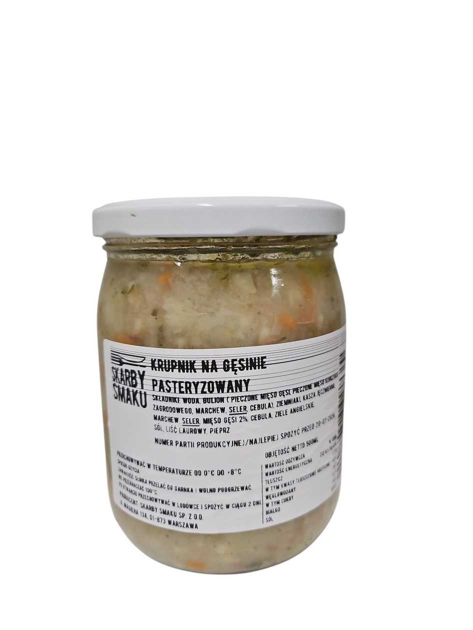 Krupnik na gęsinie 500ml - Skarby Smaku