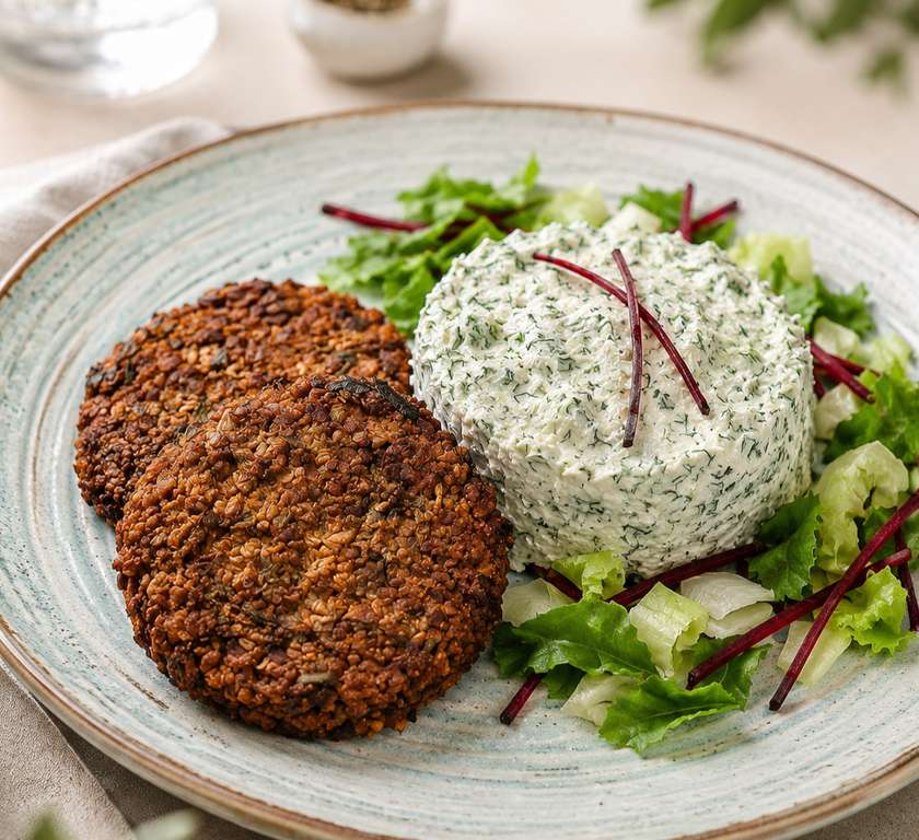Zucchini Meatballs with Tzatziki