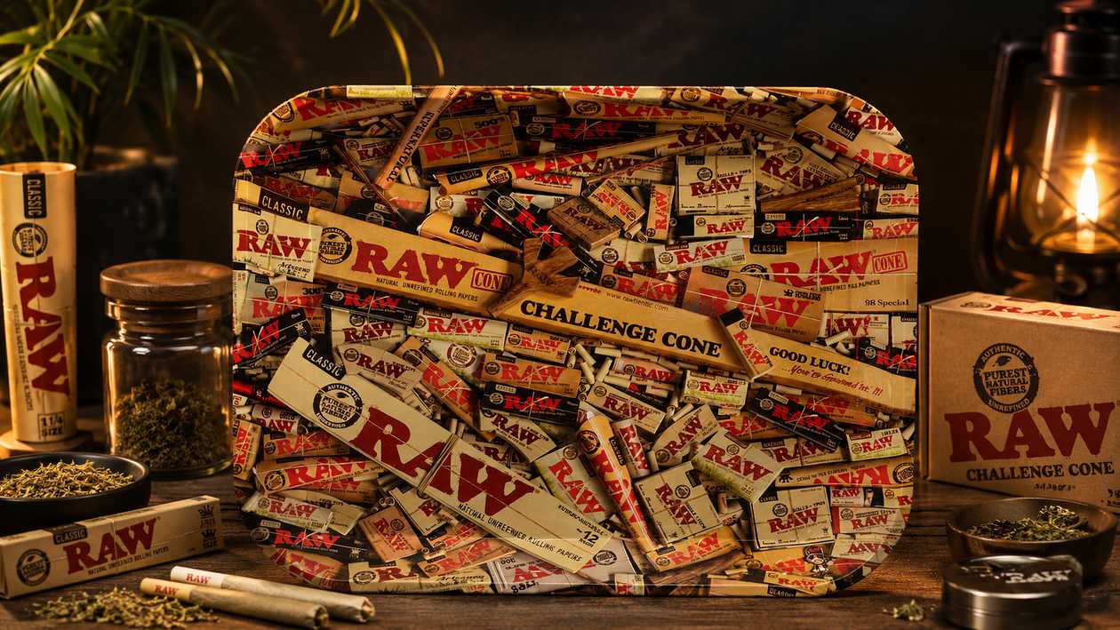 RAW Challenge Cone Metal Rolling Tray (siqaret bükmə altlığı)