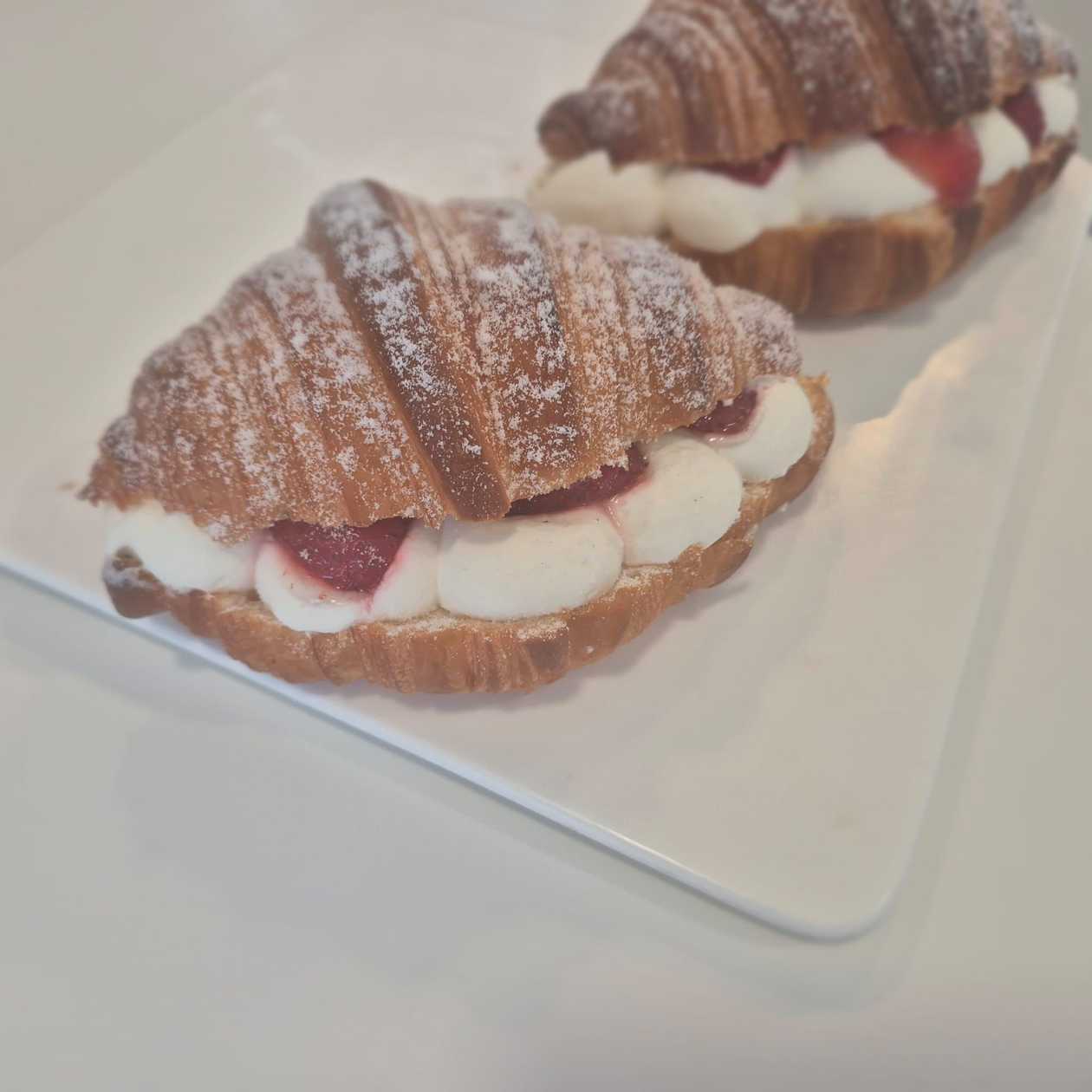 Croissant with Vanilla and Strawberries