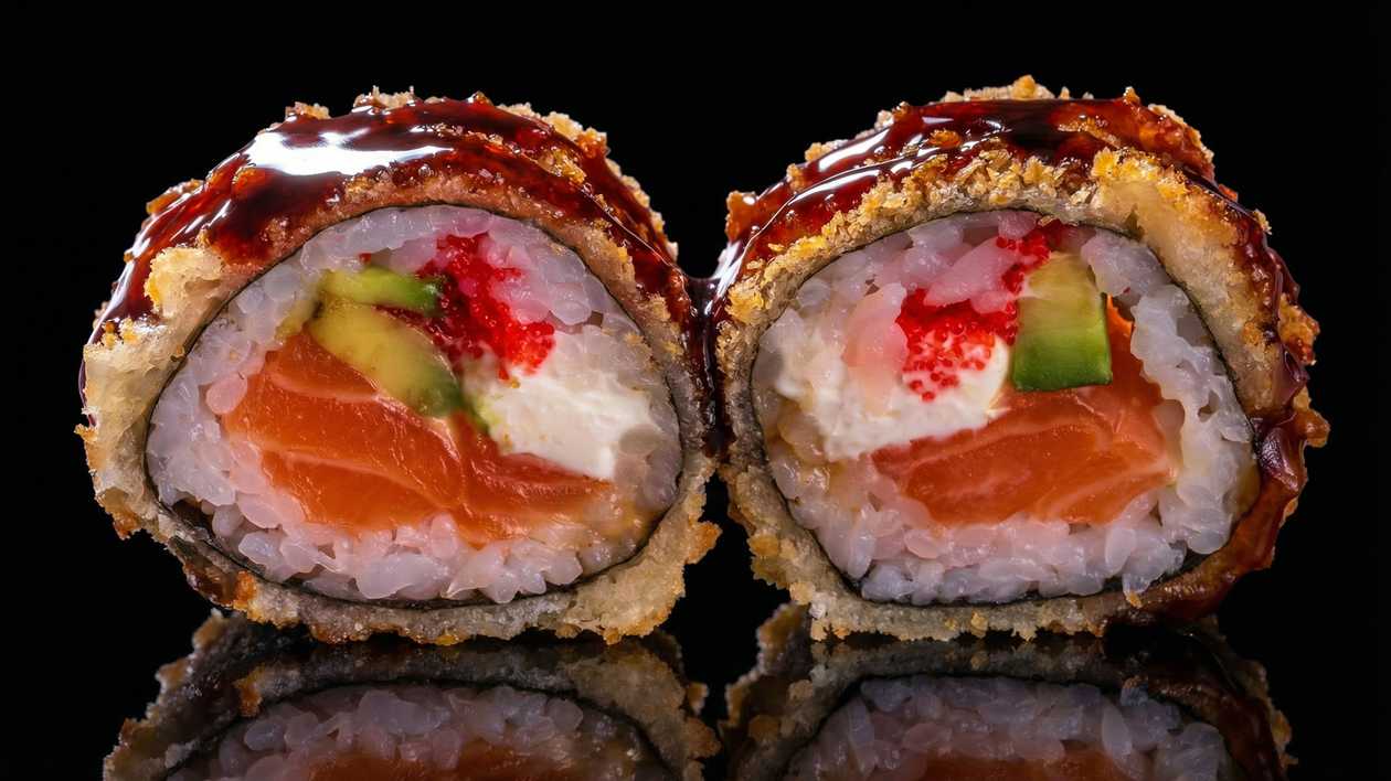 Sake tempura maki