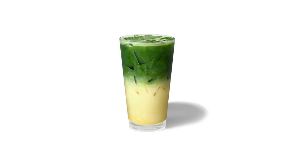 Iced Caramelised Banana Matcha Latte