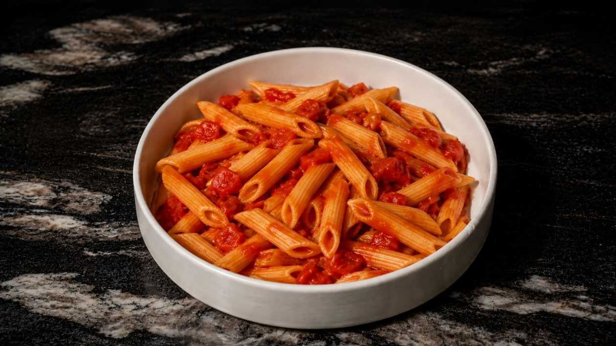Pasta with tomato salsa