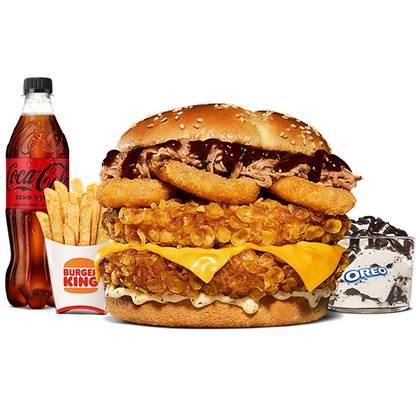 Menu Completo Pulled Pork & Onion Double Frango