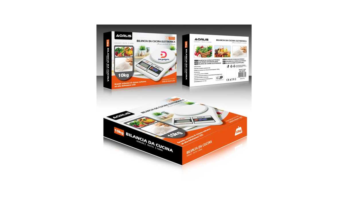 #642A5-4#AORLIS®AO-78376 Electronic Kitchen Scale 10kg – High Precision Electronic Scale-White