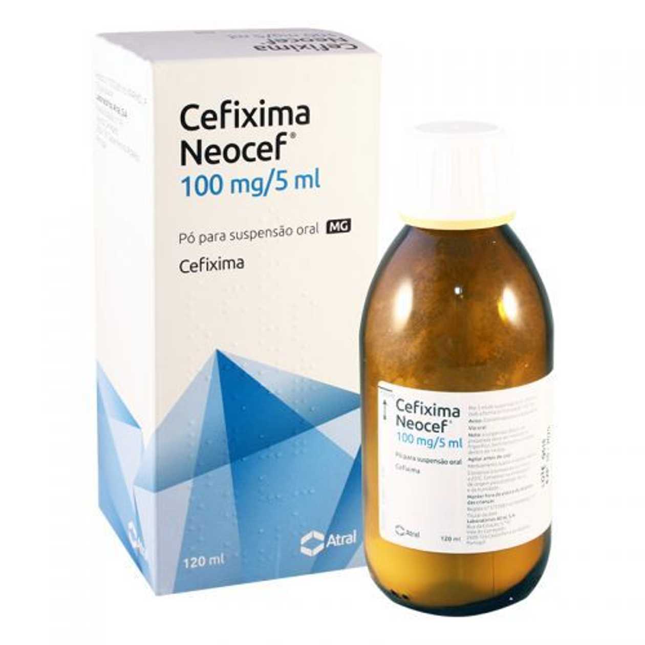 Neocef Cefixime Powder for Suspension Preparation 100mg/5ml 120ml Bottle #1