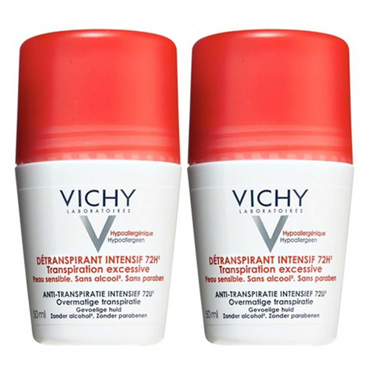 Vichy - Deodorant Antiperspirant Roll-On. 72h Intense Protection in Stressful Situations Duo Pack 2x50ml 9834/4711