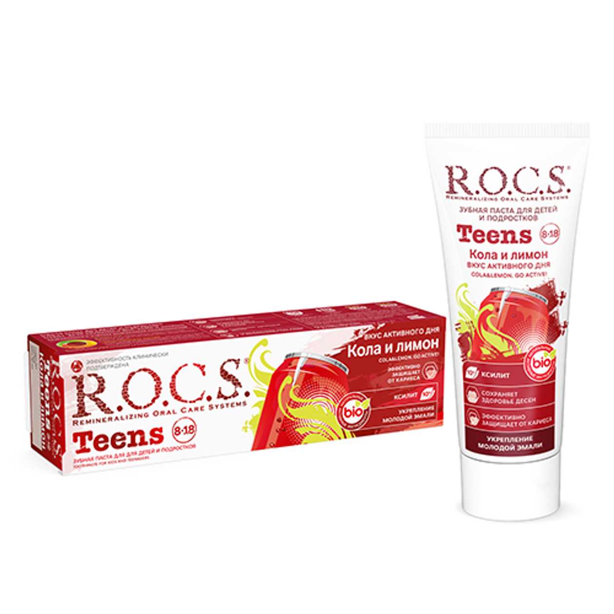 Roxy - Toothpaste for Kids Cola and Lemon Teens 8-18 Years 74g 1903