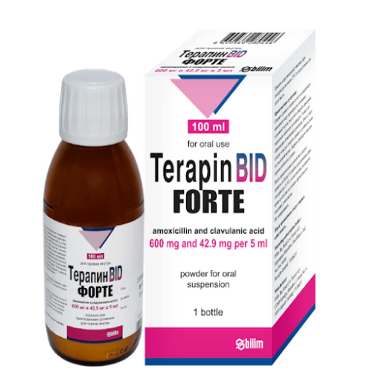 Therapin Bid Forte Powder for Suspension Preparation 642.9mg/5ml 100ml Bottle #1