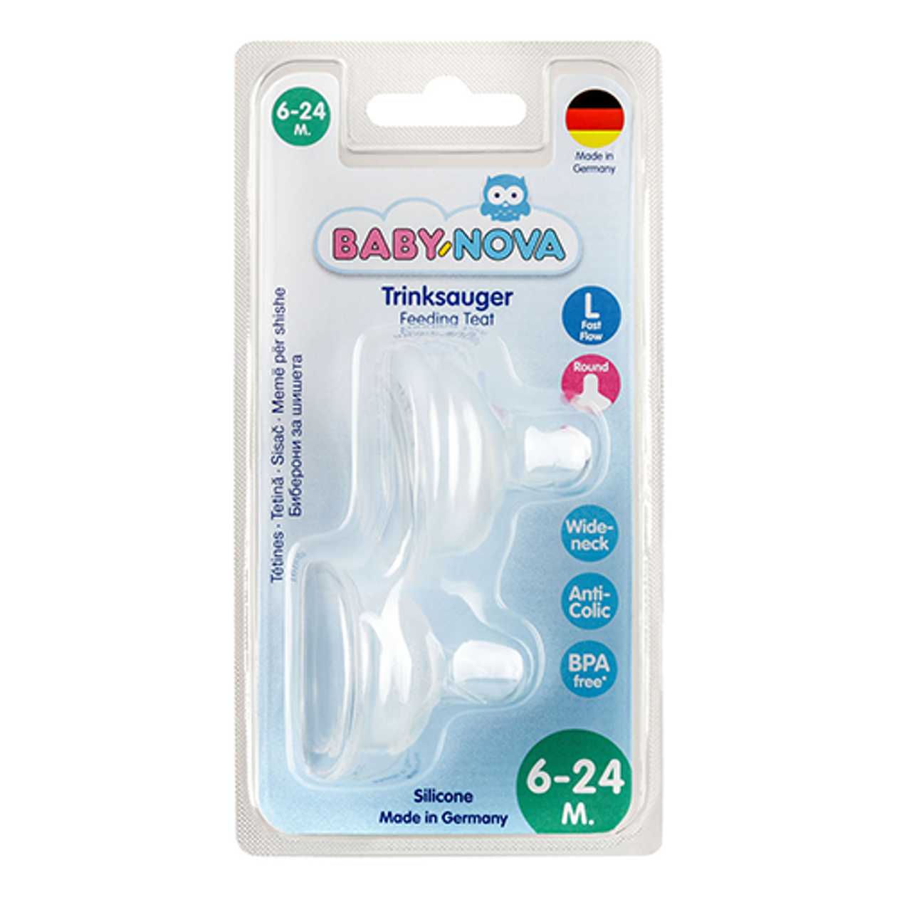 Baby Nova - Wide Silicone Pacifier for Porridge /6-24 Months/ 2312 #2