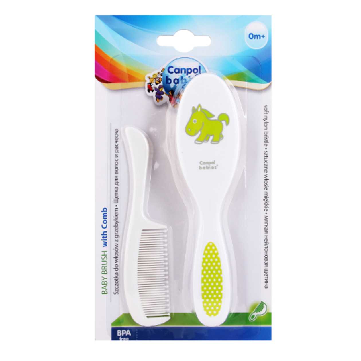 Canpol - Children's Hairbrush and Comb Set, Soft 2/417 4172